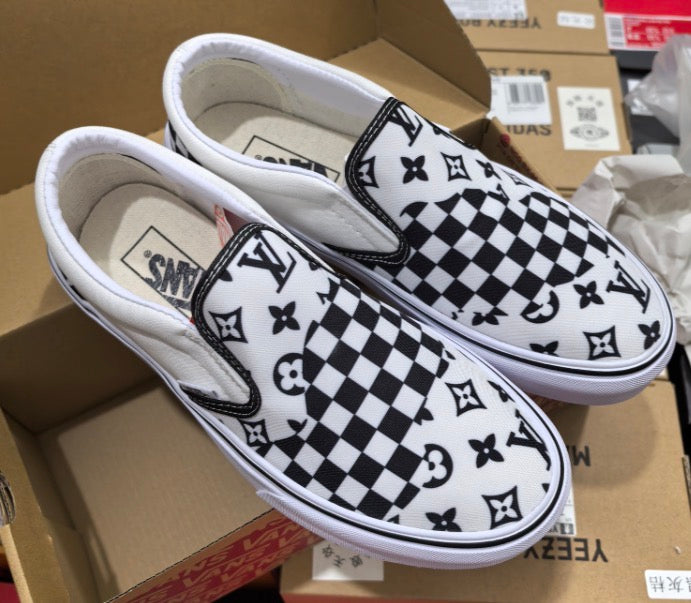 Checkered Slip Ons (Choose Color)