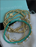 Turquoise & Gold Beaded Bracelets