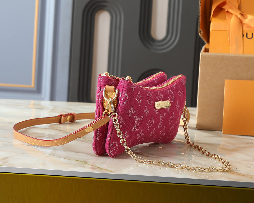 Berry Monogram Bag